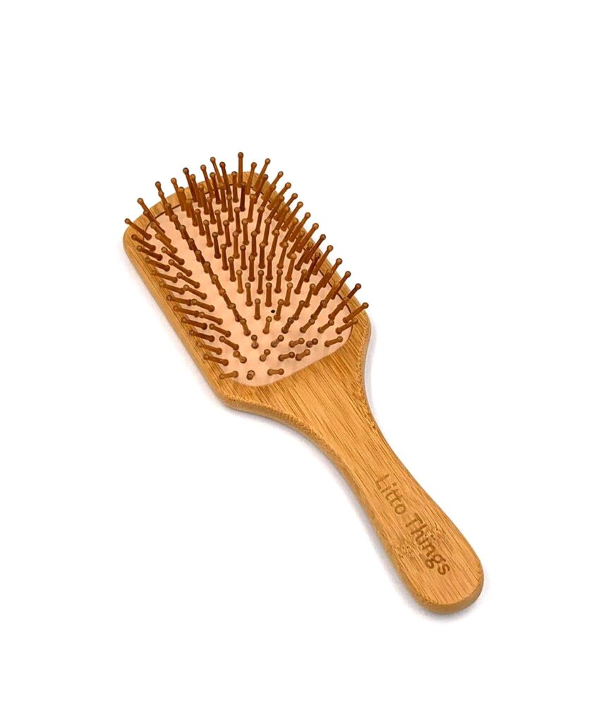 Bamboo Pin Paddle Hairbrush - Ideal For All Hair Types - Litto Things