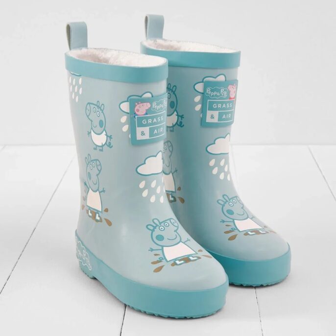 Colour Changing Kids Wellies George Blue