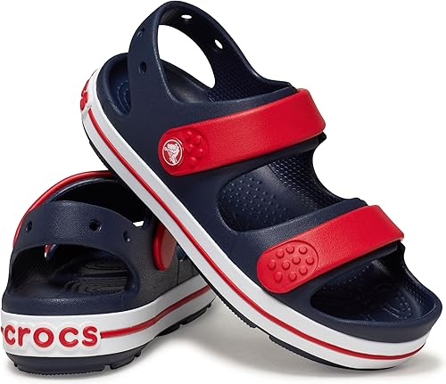 Crocs Unisex Kids' Crocband™ Cruiser Sandal - Navy / Varsity Red